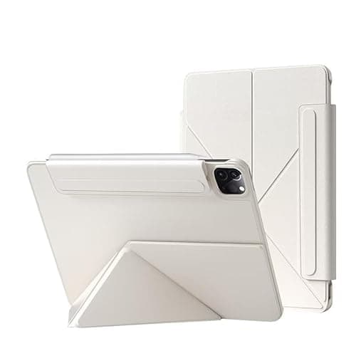 Magnetic Dual-Sided Y-Fold Case for iPad 12(2026) | Bend-Resistant PC Shell, Auto Sleep/Wake, Kickstand, Stylus Holder, Shockproof, Anti-Fingerprint