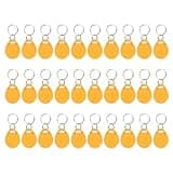 PATIKIL 125kHz T5577 RFID Key Fob Tag, (Yellow) (30pcs), Writable Rewritable Smart Key Fobs Tags Blank Clone IC Card Key Classic 1K, Suit for - Entry Access Control Systems