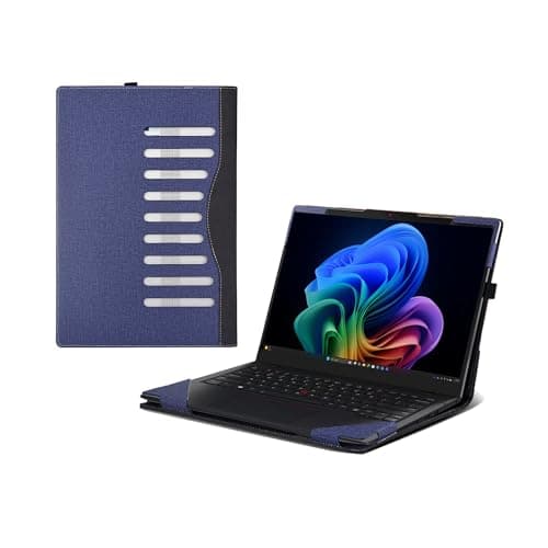 Laptop Case for Lenovo ThinkPad L13 Gen 6 |ThinkPad L13 2-in-1 Gen 6 14"[Not Other Models] All Inclusive Drop Case PU Leather Inside Pocket Cover (Blue)