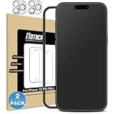 Mothca 2 Pack Matte Glass Screen Protector for iPhone 16 Pro Max[6.9 inch] + 2 Pack Camera Lens Protector, Anti-Glare & Anti-Fingerprint Tempered Glass (Not Privacy Film) Bubble Free, Smooth as Silk