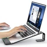 LOXP Laptop Stand for Desk, Metal Laptop Stand with Wrist Support, Ergonomic Detachable Laptop Riser, Aluminum Lectern, Computer Stand for MacBook Air Pro, HP, Dell, XPS, HP (10-17") Laptops - Black