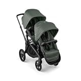 Bugaboo Kangaroo All-Terrain Full-Size Single-to-Double Tandem Stroller Toddler Seat, for Up to Three Kids, XL Wheels, One-Hand Operation, XL Underseat Storage and Sibling/Second Seat - Forest Green
