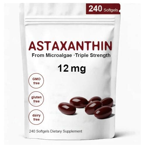 ZEYARUIBO Astaxanthin 12mg, Premium Astaxanthin Antioxidant Supplements with Antioxidant Activity, Supports Eye, Immune, Skin Health, Internal Circulation-240 Softgels