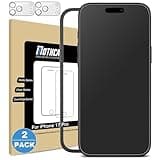 Mothca 2 Pack Matte Glass Screen Protector for iPhone 17 Pro [6.3 inch] + 2 Pack Camera Lens Protector, Anti-Glare & Anti-Fingerprint Tempered Glass (Not Privacy Film) Bubble Free, Smooth as Silk
