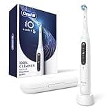Oral-B Rechargeable Electric Toothbrush, iO5 Customizable Clean, 5 Cleaning Modes, Visual Pressure Sensor to Protect Gums, Travel Case, White