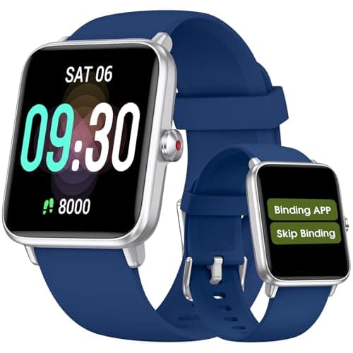 TYKOIT Smart Watch, Fitness Tracker with Heart Rate Monitor, Blood Oxygen, Sleep Tracker, 41mm Touchscreen Smartwatch for Android iOS Waterproof Pedometer Watches Step Calories Tracker for Women Men