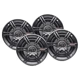 Crunch 6.5 Inch 3 Way Full Range Car Audio Speakers, 300 Watt Max, 2 Pair