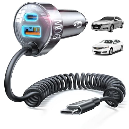 LISEN 90W for iPhone 17 16 15 Pro Max Car Charger USB C Fast Charge,Super Fast for iPhone 17 16 Car Charger USB C Adapter for iPhone 17e 16 15 Pro Max Plus Air,Samsung Galaxy S26 Ultra, Android,90inch