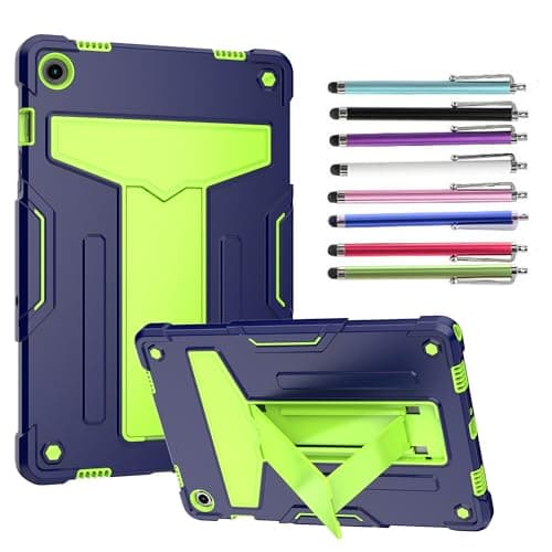 elitegadget Case for Samsung Galaxy Tab A11+ Plus 11 Inch (SM-X230/X236) 2026 Released - Hybrid Protective Case Cover with Kickstand and 1 Random Stylus (Navy Blue/Green)