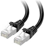 Cable Matters 10Gbps Snagless Shielded Cat 6A Ethernet Cable, 50ft, Black