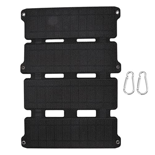 YWBL-WH Solar Panel, Monocrystalline Silicon, 14W Flexible USB Charging Board for Mobile Phones, Outdoor Work and Travel (Black)