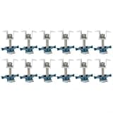 12 Pack Solar Panel Mounting Clamps Aluminum Alloy Holder Kit with End and Middle Clips Securing PV Modules to Mounting Rails, Compatible with 35mm and(35mm middle clip)