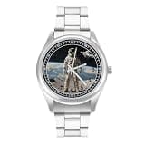 FodPand Analog Men Stainless Steel Band Watch Big Face Silver Wristwatch