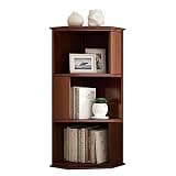 Book Shelf Wooden Bookshelf Triangle Corner Standing Bookcase 3/4/5 Tiers Book Rack for Bedroom and Living Room Bookshelves Use for Many Years