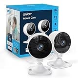 GNCC 2.4GHz Indoor Security Camera, 1080P Home Camera for Pet Monitoring, Motion Detection, Two-Way Audio, IR Night Vision, Easy Install, Cloud Storage Subscription Required, No 5GHz Support(2-Pack)