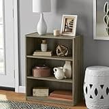 Three-Story Bookcase with Adjustable Shelf Country Oak Bookcase Storage Rack Home Office