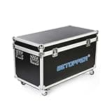 BETOPPER 2-Chamber Flight Case for CLB260 260W Moving Head Light, Heavy-Duty Road Case with Wheels for Storage and Transport, Flight Case Only(Lights Not Included)