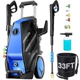 commowner 5000 PSI Electric Pressure Washer with 33FT Hose Power Washers Powered Professional High Pressure Cleaner Machine, Foam Cannon, 4 Tips, powerwashers for Home Cars, Blue