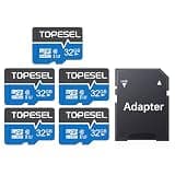 TOPESEL 32GB Micro SD Card 5 Pack microSDHC UHS-I Flash Memory Card