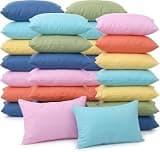 Kigley 36 Pack Mini Pillows 9.1 x 13.8'' Small Travel Soft Breathable Cotton Pillow for Travel Pet Neck Lumbar Purse Insert (Light Color)