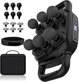 UFFAE Six Head Massage Gun, 50 Intensity Levels & 9 Massage Modes, Equipped with 3 Different Massage Heads, Massage Gun with Adjustable Belt Ideal Gifts for Women, Men, Mom, and Dad