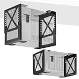 Saysurey Adjustable Under Desk PC or NAS Mount Bracket Holder up to 22 Lbs Compatible with Desktop NAS CPU UPS Small Form Factor Tower