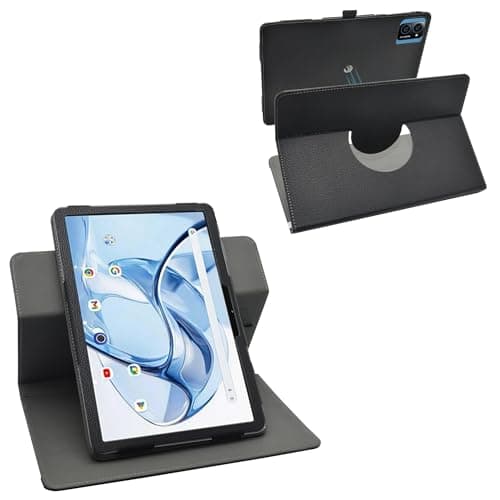 LiuShan Compatible with Degree Rotation Stand PU Cover for DEERTiME E15/IWEGGO CP20 PRO/YQSAVIOR ZB30/COOPERS CP20 PRO/Digiland S10/COOPERS CP20/IWEGGO CP20/YQSAVIOR YQCP20 10.1 Inch Tablet,Black