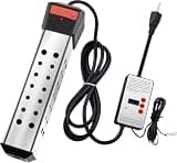 2000W Electric Portable Water Heater, Immersion Water Heater, Pool Heater and Bathtub Heater with Fast Heating for Buckets, Tubs & Outdoor Use