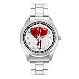NTVOWPZO Three-Hand Analog Stainless Steel Watches for Men Easy Reader