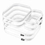 YQBRAO Clear Hard Shell Zipper Cases, 6 Multi-Size Organizers, White