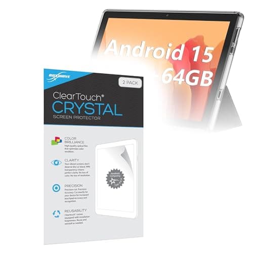 BoxWave Screen Protector Compatible With ECOPAD THTH-K12C Tablet (10.1 in) - ClearTouch Crystal (2-Pack), HD Film Skin - Shields From Scratches