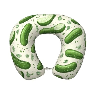 LKSQBCW Pickle Green Neck Pillow Airplane Travel Essentials Pillows Pure Memory Foam Travel Pillow