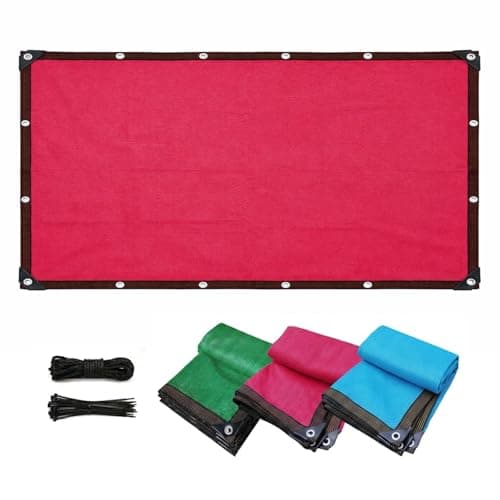 Shade Cloth for Garden 90% Heat Reflective Tarp for Blocking Sun with Grommets, Sun Shades Outdoor Patio for Pergola Shade Cover, Garden, Cars, Dogs, Greenhouse(Red,13x23ft)