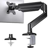 Monitor Stand for 13-32 Inch Screens,Compatible 75x75/100x100 mm, Max Load 10 kg, Adjustable Angle, C-Clamp & Plug-Through Mount, Space-Saving Design