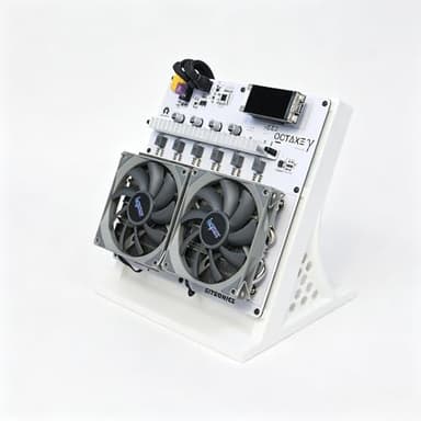 NerdOCTAXE Rev3.1 Bitcoin Miner with Large Display Screen, 12TH/s 200W High-Performance BTC Home Mining Machine, 8X BM1370 Chips, 2.4G WiFi Silent Desktop ASIC Solo Miner with Power Adapter