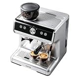 Garvee Semi-Automatic Espresso Maker with Built-In Burr Grinder, 20 Bar Pressure System, Milk Frothing Steam Wand, 30 Grind Settings & Auto Descaling for Home Barista