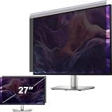 Hoktods Acrylic Hanging Computer Privacy Screen Filter 27 Inch, Removable Privacy Shield Compatible with 16:9 Widescreen Monitor, Anti- Glare, Anti Blue Light Anti-Peeping Screen Protector