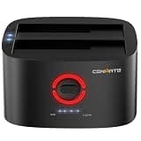 CENMATE Dual Bay Hard Drive Docking Station with Offline Clone, USB A/C 3.0 to SATA, Hard Drive Reader for 2.5/3.5 Inch HDD/SSD(Supports 18TB*2, Up to 6Gbps Under UASP)