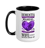 Alzheimer's Dementia Awareness Support Wife Vintage Dementia Ceramic Mug, Black/White, 15oz