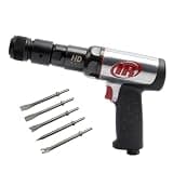 Ingersoll Rand 135MAXK 3" Stroke Long-Barrel Air Hammer Kit, Max Rotational Speed Up to 2,600 BPM, Includes 5 Chisel Attachments