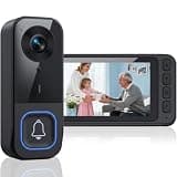 KEPEAK Doorbell Camera, Video Door Bell Camera with Monitor, 2-Way Audio, No Internet, No APP Required, Easy Setup for Home Security, Black
