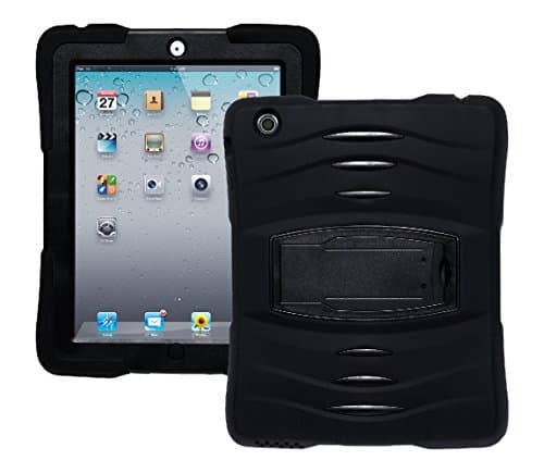 HYAIT® for Apple IPAD 2/3/4 [Shockproof] 3in1 Hybrid Silicone TPU & Plastic Rugged Heavy Duty Combo High Impact Durable Back Cover-CB04
