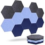 Acoustic Panels, Magrowill 12-Pack Soundproof Wall Panels, High Density Felt Tiles Board Sound Absorbing with Adhesive, Sound Proof Cork Board for Interior Wall Decor(Dark Gray/Blue/Sky Blue)