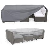 Mrrihand Heavy Duty Patio Furniture Covers, Outdoor Furniture Covers Waterproof Sectional Sofa Set, Patio Table and Chair Set Cover 98" L×78" W×30" H,Grey
