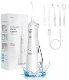 Water Dental Flosser Pick for Teeth, 300ML Portable Oral Irrigator, Rechargeable Travel Irrigation Cleaner, Professional Electric Flossing Cleaning Picks for Teeth Cleaning,IPX7 Waterproof