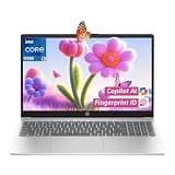 HP Laptop for Students and Business, Intel 8 Core i3-N305 Processor, 8GB RAM, 256GB SSD, 15.6" FHD IPS Micro-Edge Anti Glare Display, Fingerprint Reader, Webcam Privacy Shutter, Win 11 Home, Silver