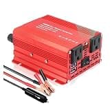500W/300W Car Inverter DC12V AC110V Power Conversion Portable with USB 5V 3.1A Output US Socket(500W LED Red)