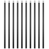 Lnrueg Matte Black M10 Threaded Extension Rod, 10 PCS 12 Inches Threaded Extension Rod for Pendant Light, Island Lighting, Chandeliers, Lighting Fixture Rods Stems (Black)