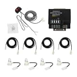 Pattosaey Hideaway Strobe Lights Kit with 4 HID Bulbs, 20W Strobe Light System, Built-in 7 Flash Modes, Universal Fitment Strobe Bulbs for Trucks Emergency Vehicles, White