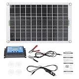 Holibanna 20w Portable Solar Panel Kit with 36 Polyethylene Cells, Large Capacity Battery Charger for Rvs and Airplanes, Easy to Carry Solar Power Supply for Hiking and Emergency Use